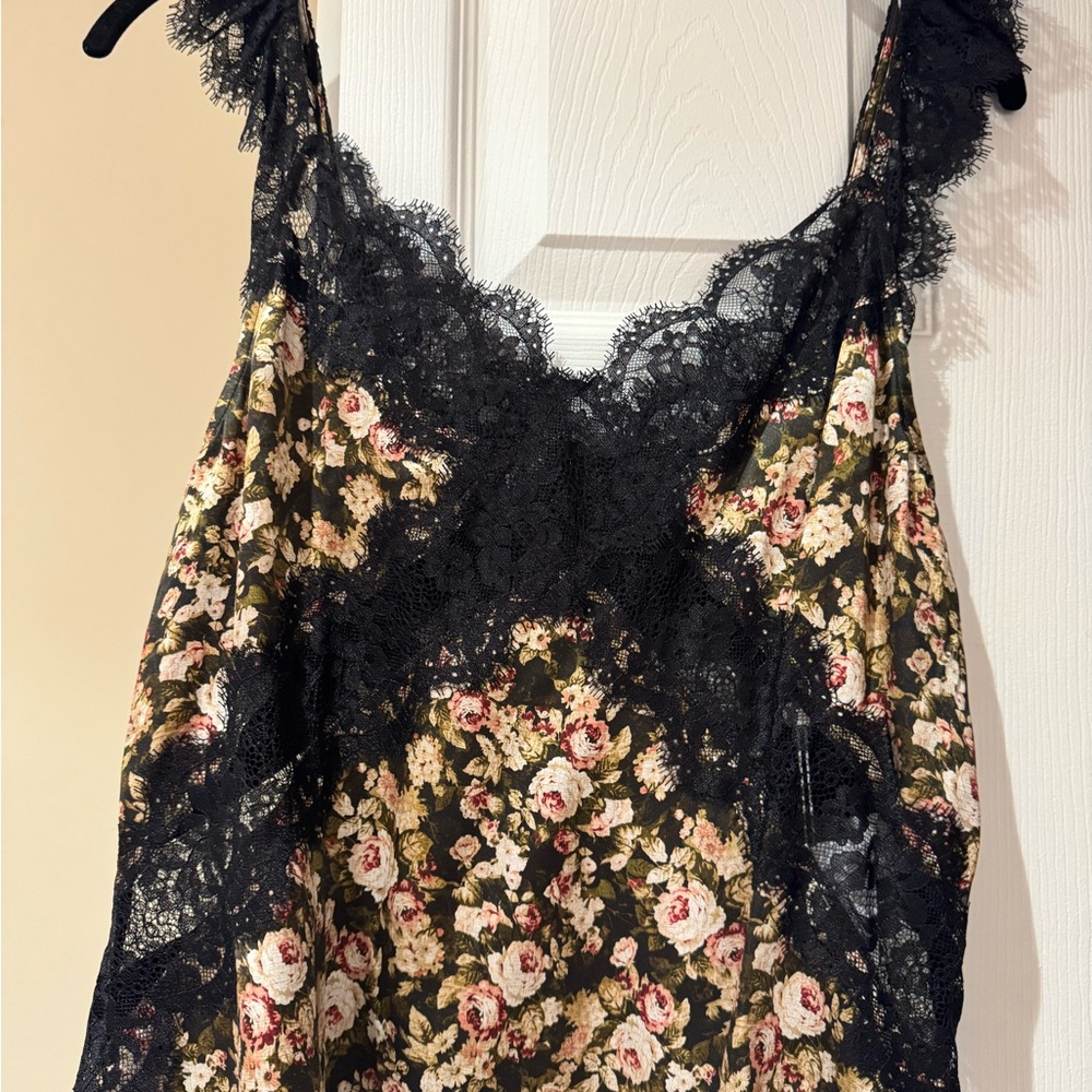 Floral Lace Trim Camisole